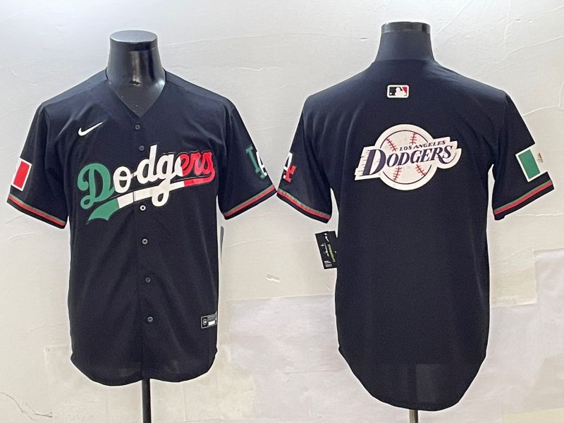 Men Los Angeles Dodgers Blank Black Mexico Second generation Nike 2025 MLB Jersey style 25->los angeles dodgers->MLB Jersey